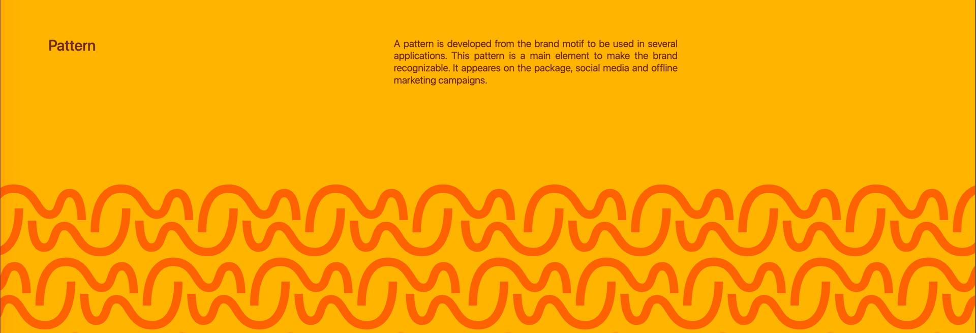 Pattern slide: the W motif repeated in orange on yellow